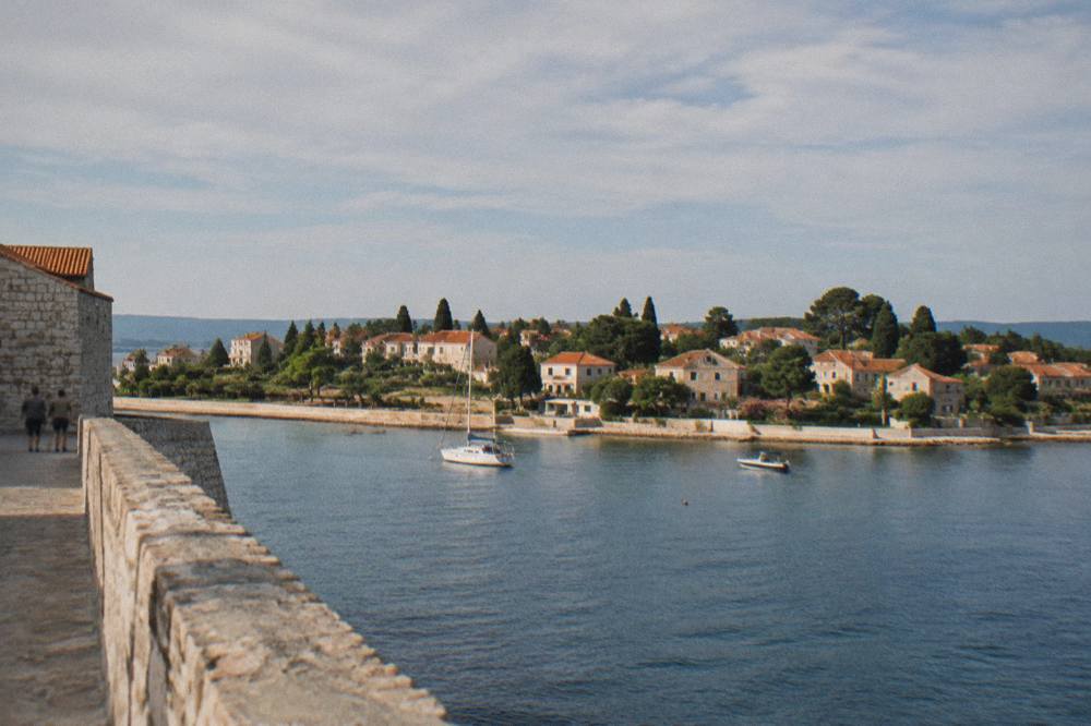 Arbanasi shoreline across the water from the Old Town walls